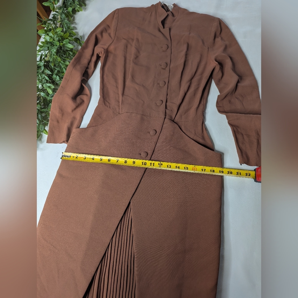 Vintage 1940s Wiley Samuelson original Dress Brown - Picture 6 of 12